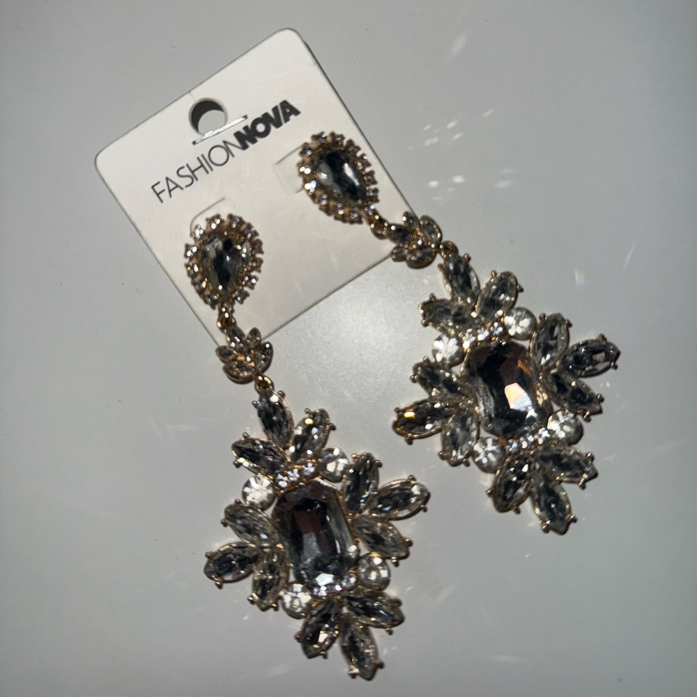 Fashion Nova Glamorous Silver Earrings